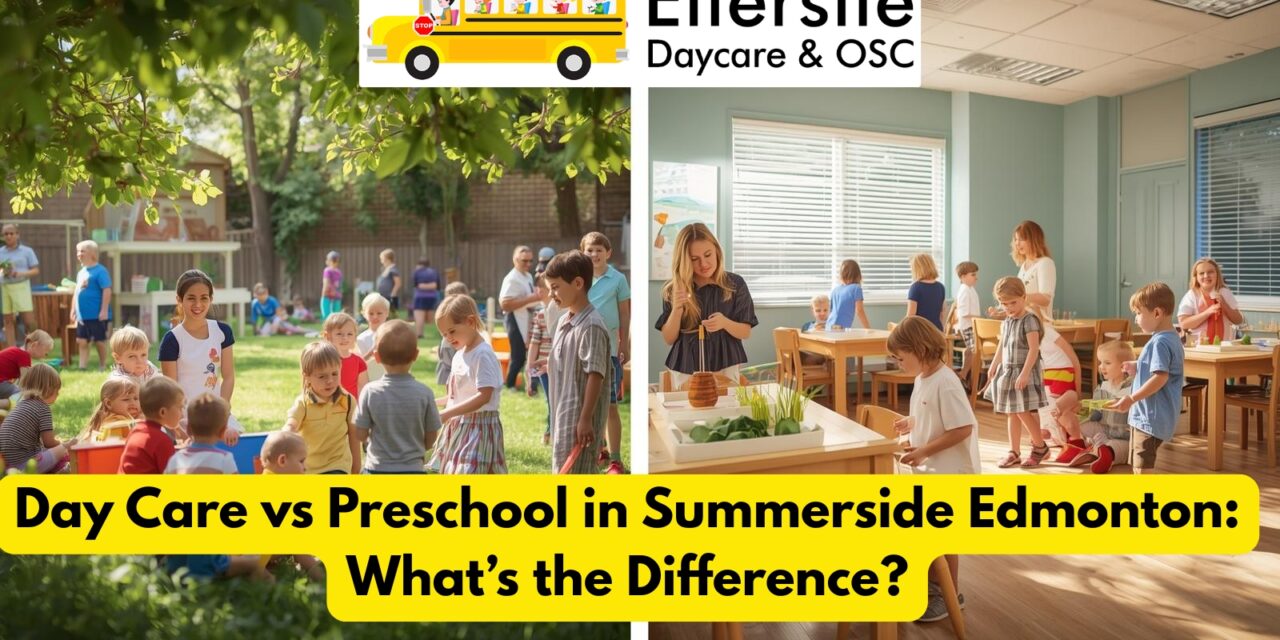 Day Care vs Preschool in Summerside Edmonton: What’s the Difference?